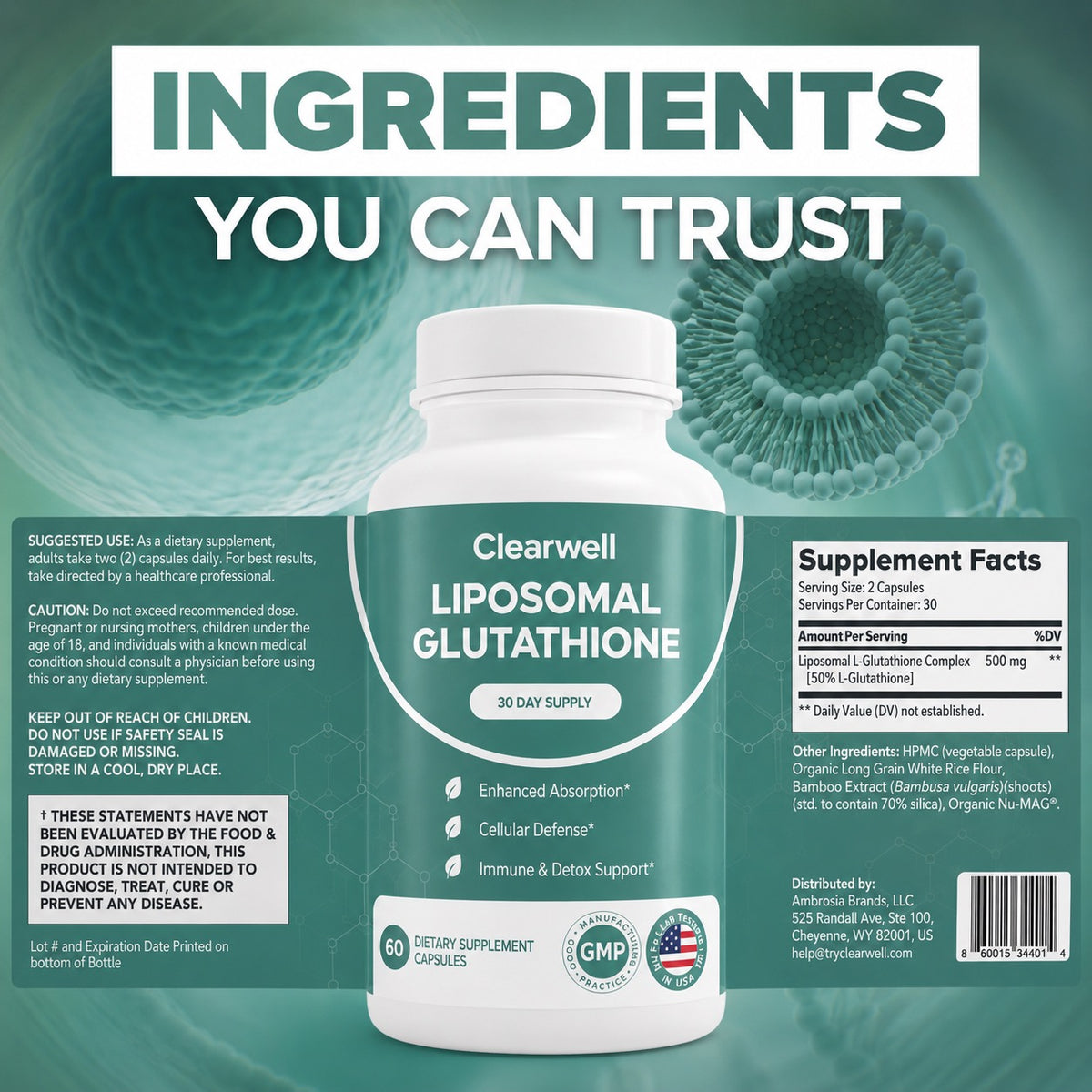 Clearwell Liposomal Glutathione